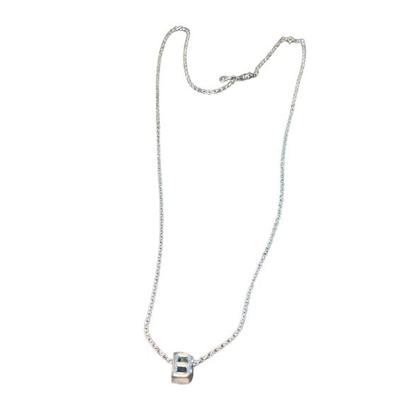 Authentic Pandora B 925 charm and PAndora marked 925 chain necklace - Picture 1 of 8